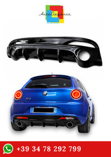 0151 🔥 Diffusor Alfa Romeo Mito 2008 + Unten Stoßstange Hinten Dam Schwarz