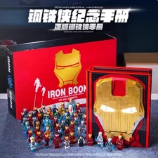 Building Block Book Iron Man Spiderman Toy Boy Marvel Collection Handbook Gift