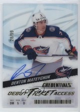 2024-25 Credentials Acetate Debut Ticket Access 28/99 Denton Mateychuk Auto 1s4y