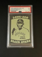 1978 Laughlin Long Ago Black Stars #10 Webster McDonald PSA 5