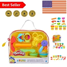 Creative Play-Doh 9-Piece Kit: Storage Tote & 4 Vibrant Modeling Compound Cans