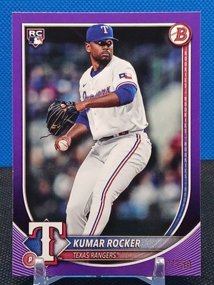 Kumar Rocker RC /250 Purple 2025 Bowman #80 Texas Rangers Rookie 