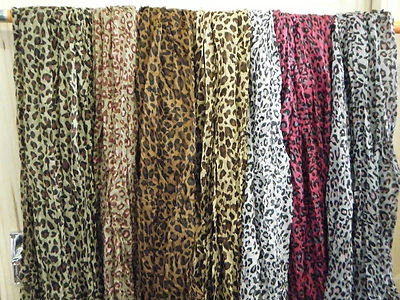 ANIMAL LEOPARD PRINT LADIES SCARF SHAWL WRAP VARIOUS COLOURS DESIGNS FREE UKPOST