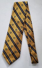 NWT Brooks Brothers Country Club Yellow Striped Men's 100 Silk Tie USA.
