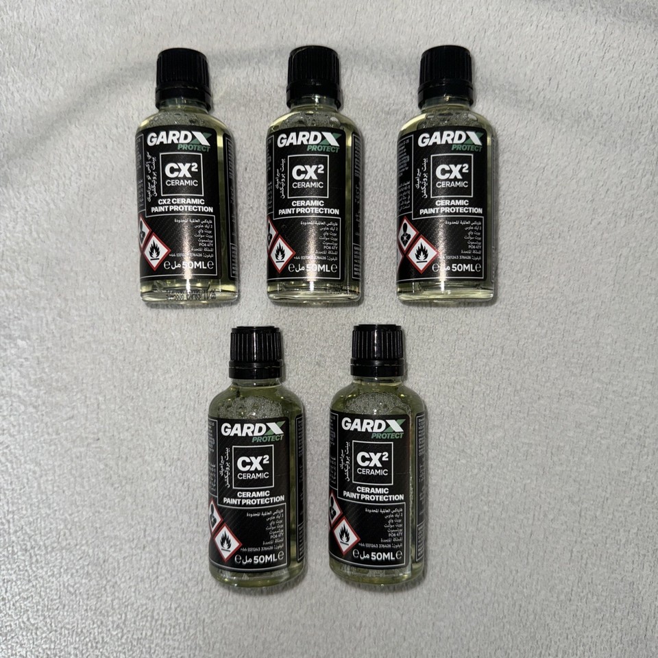 Gardx Ceramic Cx2 Kit Ceramic coat 50ml Job Lot x5 Bottles NEW EXP 11/