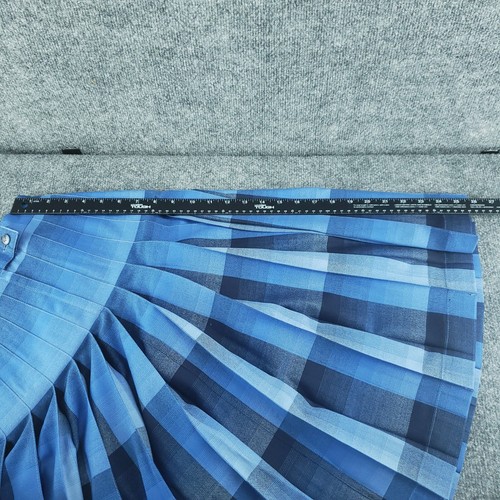Pendleton Midirock Damen Größe 8 Blau Kariert Wolle Plissee Wendeknopf Reißverschluss - Bild 20 von 21