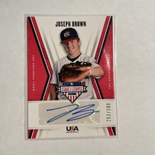 2019 USA Baseball Stars & Stripes 15U National Signatures Joseph Brown Auto /299