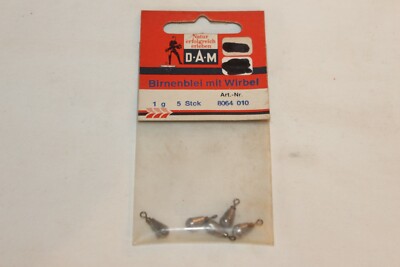 DAM-BIRNENBLEI MIT WIRBEL-1g-OLIVENBLEI-MADE IN GERMANY