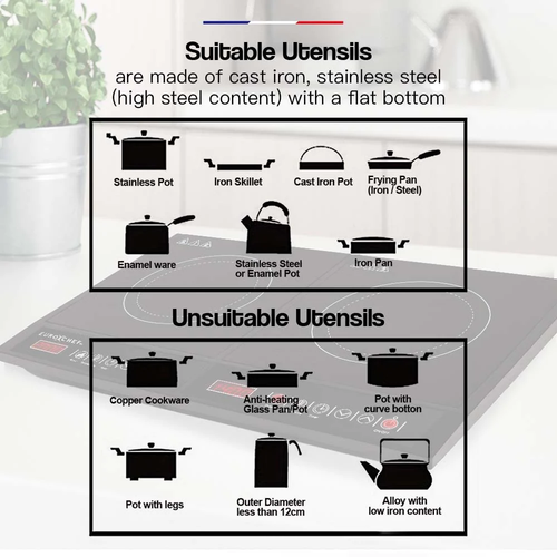NNEMB Electric Induction Cooktop Portable Kitchen Ceramic Cooker Cooktop 15AMP - Picture 2 of 9