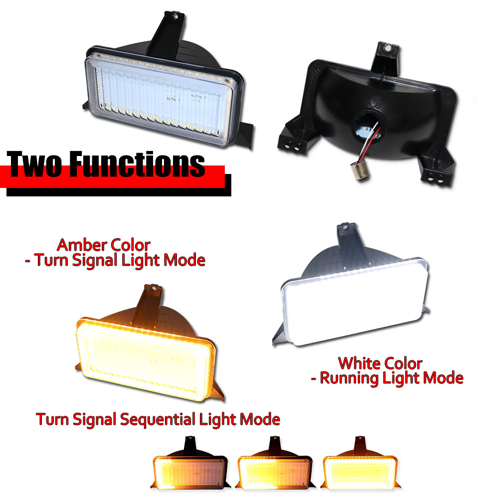 For Chevrolet GMC Pickup Truck Clear Switchback LED Signal For Chevrolet GMC Pickup Truck Clear Switchback LED Signal