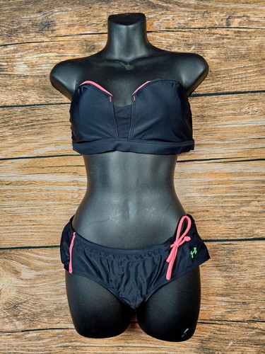 Under Armour Black Swimsuit Hipster Set Womens M Swimwear Beach Bathing