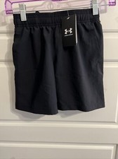 New Under Armour Boys' Woven Graphic Shorts YXS Black MSRP 25