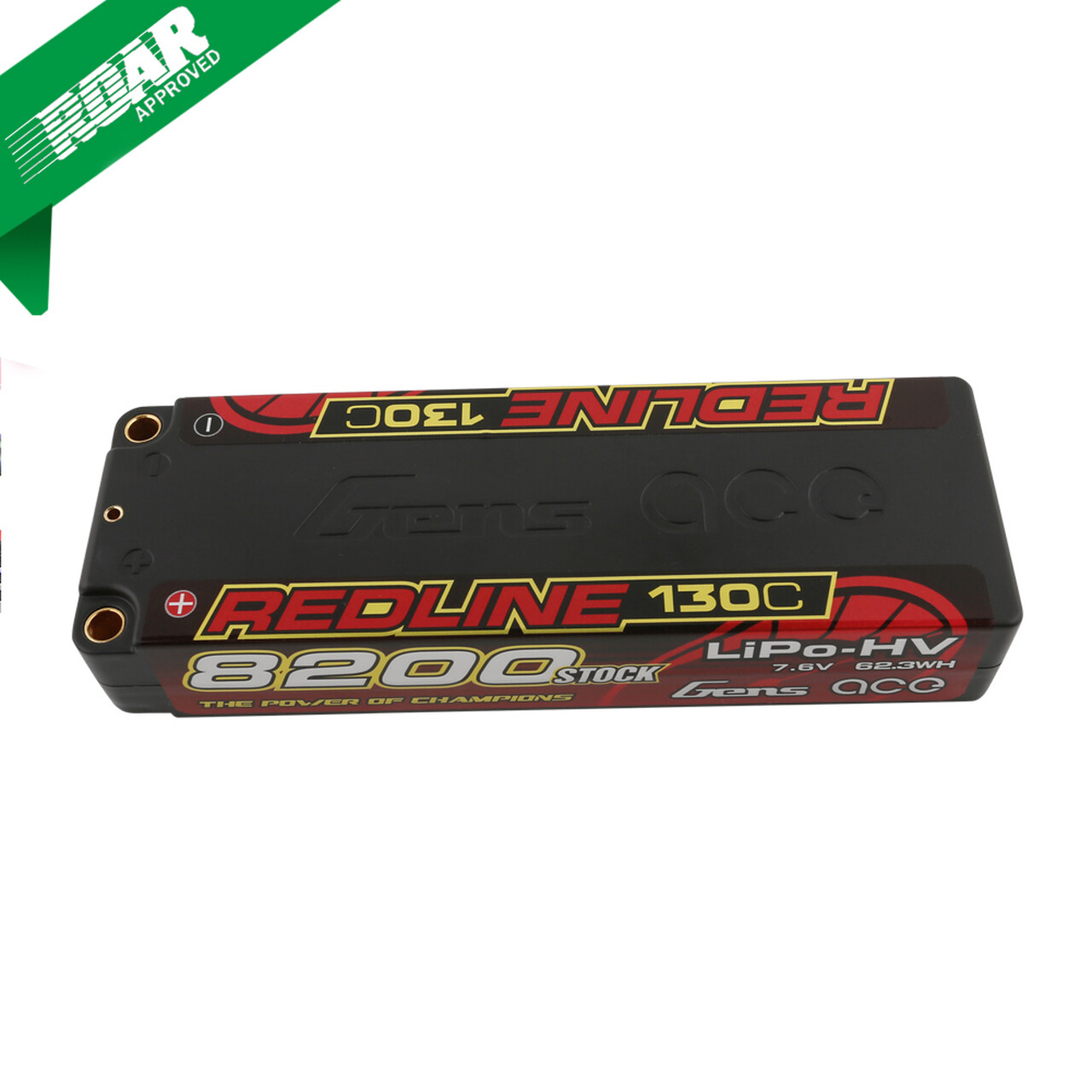 Gens Ace Redline Series 8200mAh 7.6V 130C 2S1P HardCase HV RC Truck Lipo Battery