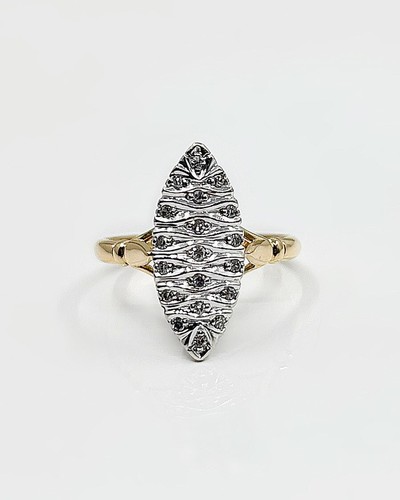Bague Or Gris 18k Avec Perle Noire Et Diamants - Occasion Remise à Neuf, Taille 58, 4.54g