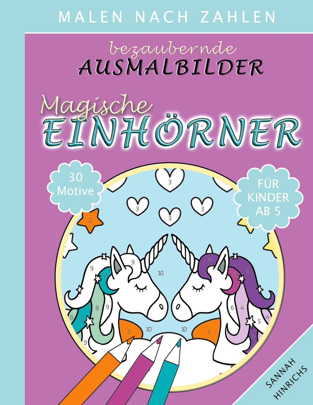 Thumbnail - Bezaubernde Ausmalbilder Malen Nach Zahlen - Magische Einhörner (buch)