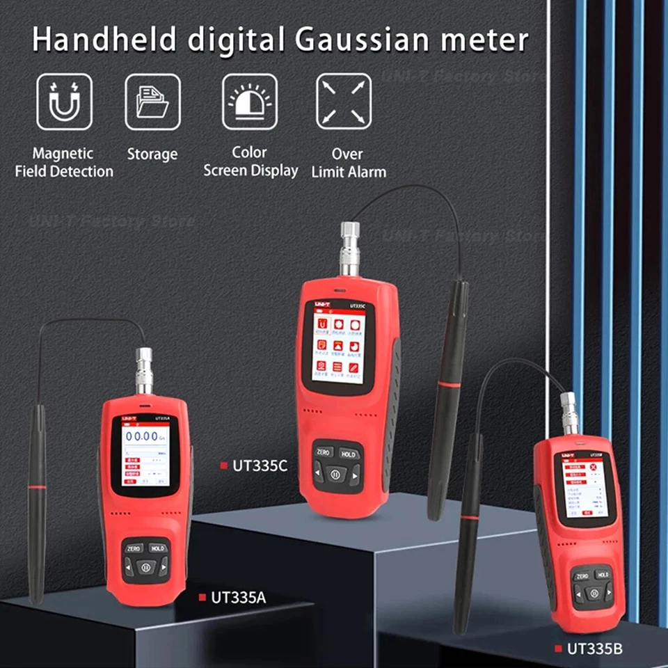 UNI-T UT335 Digital Tesla Gauss Meter 0~3000mT/kGs Magnetic Field Tester Hall Pr - Image 2 of 4
