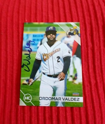2024 Choice Ordomar Valdez Lake County Captains Cleveland Guardians AUTOGRAPH 