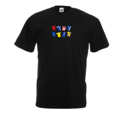 Cardiff Retro Kits schwarz T-Shirt Erwachsene Tshirt tolles Geschenk klassische Kits