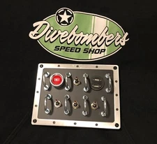 Switch Panel 4LED Push Button And Usb Bomber style Flush Mount, hotrod rat rod
