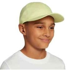 Boys Lo Vis Safety Yellow Baseball Cap Hat Adjustable Back by DSG - Youth OSFM