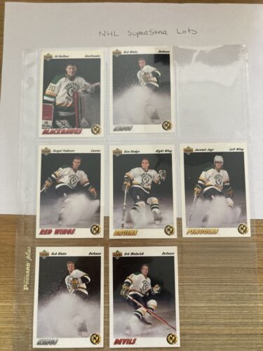 1991-92 Upper Deck UD All Rookie Team Lot 7 Cards, free ship, see photos  - Afbeelding 1 van 7