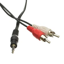 6in 6ft 12ft 25ft 50ft   3.5mm to RCA Male Y Adapter Cable Cord Wire Plug AUX 