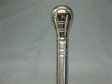 Handmade Steel Round Head Walking Stick  94cm Hiking Cane  Unisex Gift Cane