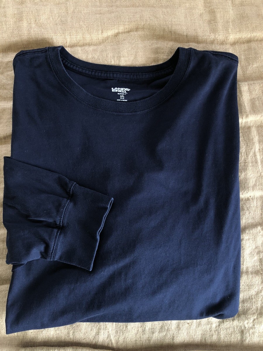 LANDS' END mens 4XL (58-60) Super-T long sleeve SHIRT XXXXL LANDS' END mens 4XL (58-60) Super-T long sleeve SHIRT XXXXL