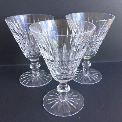 WATERFORD -- '' TRAMORE'' -- 3 CLARET WINE GLASSES -     C4 & BR