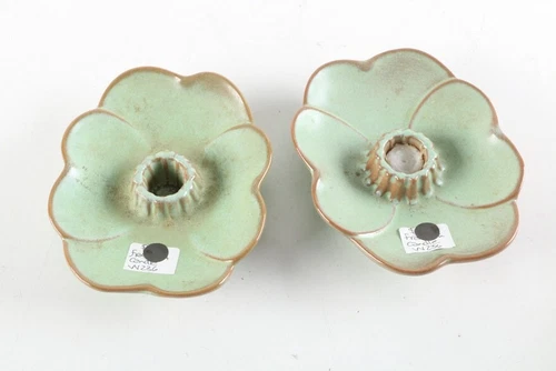 Frankoma Pottery, Dogwood Blossom, Candlestick Holders