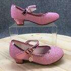 Jiaduowang Shoes Toddler 28 Dress Mary Jane Pink Buckle Glitter Hook & Loop