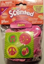 Strawberry Jam Scented Foam Stickers 56 Pcs Ages 3  Darice NIP