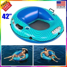 Pool Floats for Adults Heavy Duty WOW Sports River Ranger Inflatable Tube 42"