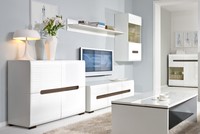 Azteca Living Room Furniture Set Sideboard Tv Unit Cabinet White Gloss /oak Azteca Living Room Furniture Set Sideboard Tv Unit Cabinet White Gloss /oak