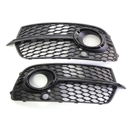 For Audi Q5 S-Line SQ5 2013-2017 Gloss Black Front Fog Light Lamp Grille Cover - Picture 6 of 7