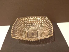 Vintage Anchor Hocking Early American Square Glass Fruit-Salad Bowl     (S7