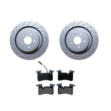For Mercedes C63 Cls63 E63 Amg Rear Brake Disc Rotor With Brake Pads Sensors Usa