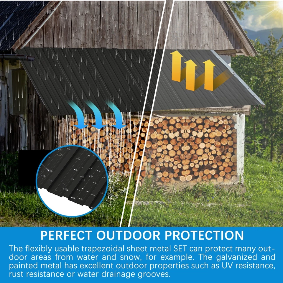 Paneles de techo de 50 piezas de acero galvanizado herrajes láminas de metal para techos paneles de pared Foto 4 de 4