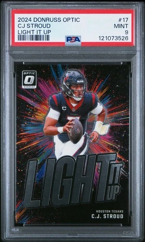 2024 PANINI DONRUSS OPTIC LIGHT IT UP #17 CJ STROUD PSA 9