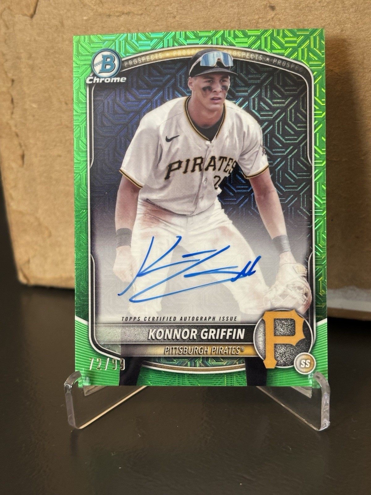 2025 Bowman Chrome Prospect Mega Box Autographs Konnor Griffin /99 Green Auto