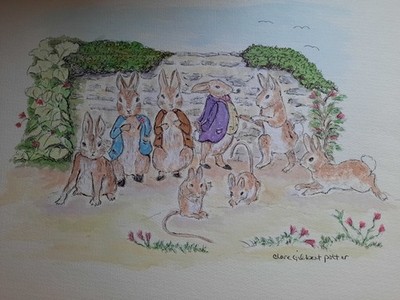 My Take On My Love Of Beatrix Potter And Fluffy Animals Print Copy Of My Art