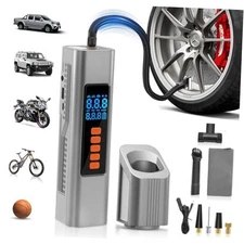Tire Inflator Portable Air Compressor - Air Pump for Car Tires with Tire 