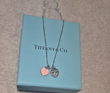 Womens Designer Double Heart Shaped Necklace Fashion Pendant Christmas Present