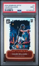 2024 Donruss Optic Caleb Williams UPTOWNS Rookie RC #1 PSA 9 MINT Case Hit Bears