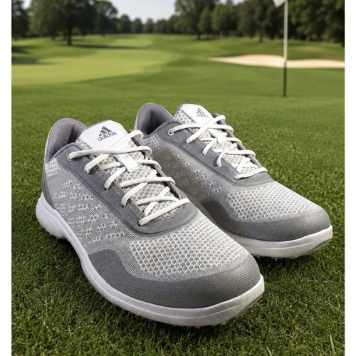 Adidas Golf Shoes Gray White Spikeless Women's US 8.5 Men's Fit 7 - Afbeelding 1 van 10