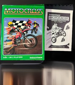 MOTO-CROSS INTELLIVISION GAME CIB, CLEANED & TESTED 5/22/26