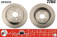 2X TRW Bremsscheibe DF4533 FüR JR Plymouth PT PL Cruiser Chrysler Neon Sebring 2