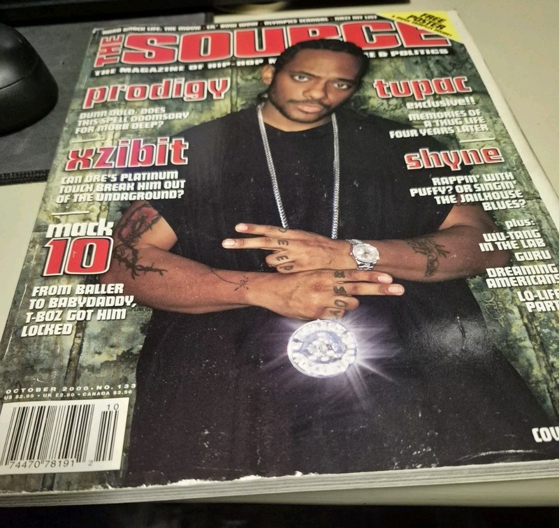 The Source magazine Prodigy Xzibit Mack 10 Tupac Shyne Lil Bow Wow Guru 