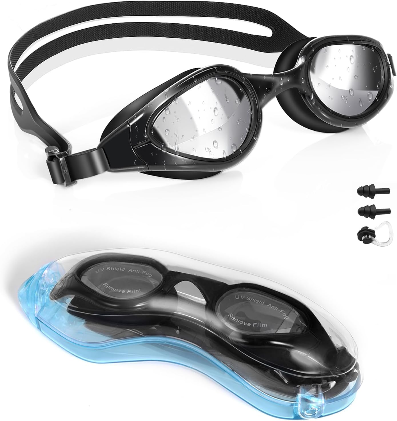 Swimming Goggles - Adult Unisex Swim Goggles with No Leaking, anti Fog, UV Prote