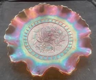 OUTSTANDING EXAMPLE VINTAGE CARNIVAL DUGAN MARIGOLD WINDFLOWER 10 RUFFLED BOWL